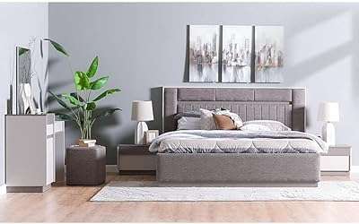 Lit king atlas danube home (180x200cm) + 2 tables de nuit et armoire. DIAYTAR COTE D'IVOIRE, la référence des bonnes affaires en ligne ! Explorez notre boutique et découvrez une sélection variée de produits, de la maison à l'informatique en passant par la mode et les gadgets. Profitez de nos prix compétitifs et achetez en toute confiance. Faites de DIAYTAR COTE D'IVOIRE  votre allié shopping, vous ne le regretterez pas.