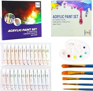 Ensemble de peinture acrylique 24 couleurs. Ne payez plus le prix fort pour vos achats en ligne, choisissez DIAYTAR COTE D'IVOIRE  et économisez ! Découvrez notre boutique en ligne généraliste offrant une multitude de produits discount, allant des articles pour la maison aux dernières tendances mode en passant par l'informatique et les gadgets. Faites des économies sur tous vos achats sans compromis sur la qualité.