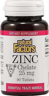 Chélate de zinc de facteurs naturels 25 mg 90 comprimés. Faites des économies sans compromis sur la qualité avec DIAYTAR COTE D'IVOIRE  ! Notre boutique en ligne propose une vaste sélection de produits discount, des appareils électroménagers fiables aux articles de mode tendance, en passant par les équipements informatiques. Trouvez tout ce dont vous avez besoin à des prix défiant toute concurrence.