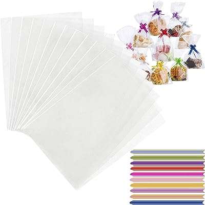 100 sacs en cellophane transparent avec cordons de serrage pour emballage. DIAYTAR COTE D'IVOIRE  deviendra rapidement votre référence pour tous vos besoins discount en ligne. Découvrez notre vaste assortiment de produits allant des indispensables de la maison aux dernières innovations technologiques, en passant par les vêtements et les accessoires de mode à prix cassés. Profitez de notre offre exceptionnelle dès maintenant !