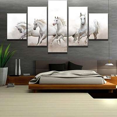 5 pièces d'art moderne sur toile de cheval arabe blanc pour décoration. Explorez DIAYTAR COTE D'IVOIRE  et découvrez une multitude de produits incroyables à des prix réduits. De l'électroménager aux gadgets en passant par la mode, notre boutique en ligne généraliste offre une vaste sélection pour tous vos besoins à petit prix. Faites des économies tout en vous faisant plaisir en passant commande dès maintenant!