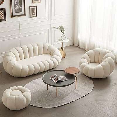 Ensemble de canapés en peau de mouton décoration d'intérieur design moderne motif. DIAYTAR COTE D'IVOIRE  - le paradis du shopping à prix cassé ! Parcourez notre catalogue en ligne et découvrez une multitude de produits à prix discount, allant des articles de la maison aux gadgets high-tech les plus branchés. Profitez de taux de remise incroyables sur tous vos achats.