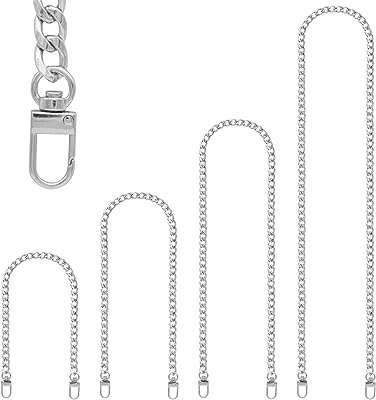 Sangle de chaîne de sac à main 4 pièces de tailles différentes sangles en métal pour sacs. DIAYTAR COTE D'IVOIRE  - Votre destination discount pour tous vos besoins. Parcourez notre collection de produits de haute qualité, allant de la maison à l'électroménager, de l'informatique à la mode, et trouvez les meilleures offres en ligne. Profitez de nos prix imbattables et faites des économies dès maintenant!