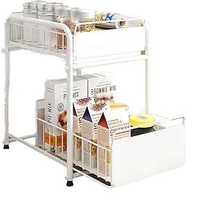 Étagère de rangement pour comptoir de cuisine lenozed organisateur sous évier à 2 niveaux avec tiroir. Ne cherchez plus, DIAYTAR COTE D'IVOIRE  est la boutique en ligne qu'il vous faut pour trouver tout ce dont vous avez besoin à petit prix ! Du petit électroménager aux articles de mode tendance en passant par les dernières technologies, explorez notre vaste catalogue et réalisez de véritables bonnes affaires !