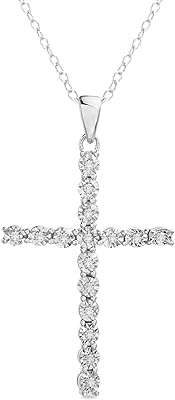 Collier pendentif diamant 1 10 ct en argent sterling plaqué rhodium pour femme. DIAYTAR COTE D'IVOIRE, votre destination en ligne pour des produits discount de qualité. Avec notre large choix de produits allant de la maison à la technologie, en passant par la mode et les gadgets, vous êtes assuré de trouver tout ce dont vous avez besoin à des prix défiant toute concurrence.