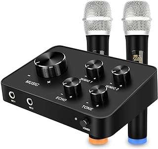 Rybozen kit de système de mixage de microphone portable pour karaoké avec double. DIAYTAR COTE D'IVOIRE  - Votre guichet unique pour des achats discount en ligne. Découvrez notre catalogue diversifié regorgeant de produits pour la maison, l'électroménager, l'informatique, la mode et les gadgets, le tout à des prix avantageux. Naviguez facilement sur notre site convivial et trouvez les meilleures offres pour vos besoins du quotidien.
