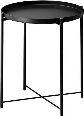 Table basse ronde à deux niveaux table d'appoint de canapé petite en métal. DIAYTAR COTE D'IVOIRE  - La boutique en ligne qui vous offre des prix imbattables sur une large gamme de produits discount. Ajoutez du style à votre maison avec nos articles de décoration, simplifiez votre quotidien avec des électroménagers modernes, restez connecté avec nos gadgets technologiques et adoptez les dernières tendances de la mode sans vous ruiner. Faites de bonnes affaires à chaque achat chez nous !