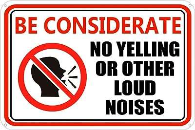 Panneaux silencieux soyez prévenant pas de cris panneaux en étain métallique de 8 pouces sur 12. DIAYTAR COTE D'IVOIRE  - Votre destination en ligne pour des offres discount sur tout ! Parcourez notre vaste sélection de produits pour équiper votre maison avec des électroménagers, des articles de mode tendance et même des gadgets technologiques, le tout à des prix incroyables. Ne manquez pas nos super promotions et économisez dès aujourd'hui !