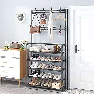 Porte manteau d'entrée à 5 niveaux arbre chaussures 3 en 1 avec parapluie supports de rangement. Découvrez DIAYTAR COTE D'IVOIRE, votre source incontournable de bons plans discount en ligne. Trouvez tout ce dont vous avez besoin, des produits de maison essentiels aux gadgets high-tech, le tout à des prix imbattables. Faites des économies tout en vous offrant de la qualité grâce à notre sélection variée et attrayante.