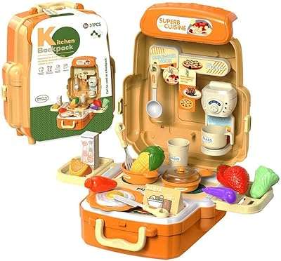 31 pièces jouet de cuisine sac à dos faire semblant de cuisiner des aliments. Découvrez DIAYTAR COTE D'IVOIRE, la référence en ligne pour des achats discount. Trouvez tout ce dont vous avez besoin, des articles de maison aux dernières innovations technologiques, sans vous ruiner. Avec notre sélection variée et nos prix compétitifs, vous êtes sûr de trouver les meilleures affaires.