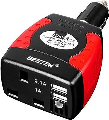Bestik 150w onduleur mre 1513uk chargeur de voiture pour ordinateur portable