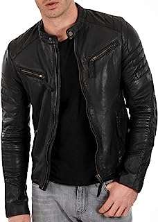 Veste de motard en cuir d'agneau véritable dismal pour hommes noir et marron. Plongez dans l'univers économique de DIAYTAR COTE D'IVOIRE, votre boutique en ligne incontournable pour les bonnes affaires. Parcourez notre sélection abondante de produits discount allant de la maison à l'électroménager, en passant par l'informatique et la mode. Économisez dès maintenant sur tous vos achats chez DIAYTAR COTE D'IVOIRE !