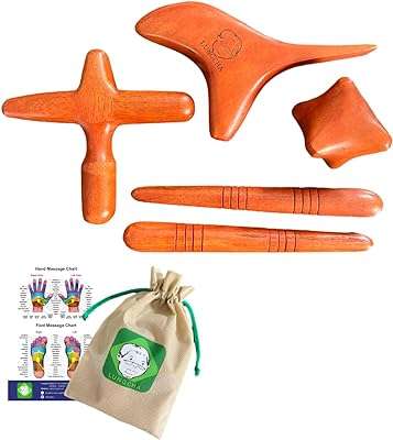 Longsha 4 types ensemble de 5 pièces d'outils de massage de réflexologie thaïlandaise traditionnelle en bois. DIAYTAR COTE D'IVOIRE  - La boutique en ligne qui rend le shopping abordable! Découvrez notre sélection de produits discount, comprenant des équipements informatiques, des appareils électroménagers, des vêtements tendance et bien plus encore, tous à des prix défiant toute concurrence.