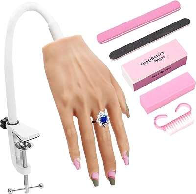 Ukelli main d'entraînement en silicone pour ongles en acrylique flexible et réaliste avec support. DIAYTAR COTE D'IVOIRE  - la source ultime de produits discount pour toutes vos envies. Parcourez notre gamme variée, allant de l'informatique à la mode et choisissez parmi une multitude de produits de qualité à des prix qui font sourire votre portefeuille.