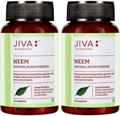 Comprimés ayurvédiques de neem jiva (paquet de 2). Découvrez DIAYTAR COTE D'IVOIRE, votre nouveau repère en ligne pour des achats malins à prix réduit. Parcourez notre catalogue diversifié de produits discount, allant de l'électroménager à l'informatique, en passant par la mode et les gadgets. Obtenez les meilleures offres sans sacrifier la qualité, le tout dans le confort de votre foyer.