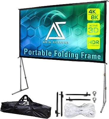 Akia screenens 146" écran de projection pliable extérieur avec support et sac. DIAYTAR COTE D'IVOIRE  : votre boutique en ligne discount préférée ! Faites des économies sur des articles essentiels pour votre vie quotidienne, de l'électroménager à l'informatique en passant par la mode et les gadgets. Ne cherchez plus, les meilleurs prix sont chez nous !