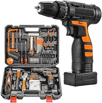 Ensemble d'outils électriques de 112 pièces avec perceuse sans fil kit. DIAYTAR COTE D'IVOIRE  - le paradis du shopping à prix cassé ! Parcourez notre catalogue en ligne et découvrez une multitude de produits à prix discount, allant des articles de la maison aux gadgets high-tech les plus branchés. Profitez de taux de remise incroyables sur tous vos achats.