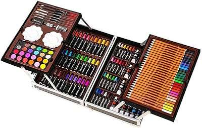 Ensemble d'art aminac de 145 pièces avec boîte en aluminium portable. Découvrez DIAYTAR COTE D'IVOIRE  - votre guichet unique pour des achats discount en ligne. Que vous recherchiez des produits électroménagers, des gadgets high-tech ou des vêtements tendance, notre boutique généraliste propose une large gamme d'articles à prix réduits pour tous les budgets. Ne manquez pas les bonnes affaires chez DIAYTAR COTE D'IVOIRE  !