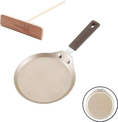 Mini crêpière chefmade avec épandeur en bambou poêle à crêpes antiadhésive de 6. DIAYTAR COTE D'IVOIRE  - La boutique en ligne qui vous offre des prix imbattables sur une large gamme de produits discount. Ajoutez du style à votre maison avec nos articles de décoration, simplifiez votre quotidien avec des électroménagers modernes, restez connecté avec nos gadgets technologiques et adoptez les dernières tendances de la mode sans vous ruiner. Faites de bonnes affaires à chaque achat chez nous !