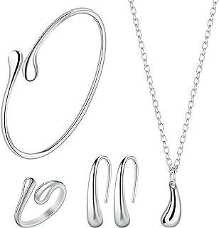 Parure de bijoux pour femme chaîne bracelet boucles d'oreilles et bague en argent. Bienvenue sur DIAYTAR COTE D'IVOIRE, votre destination en ligne pour des achats malins sans vous ruiner. Explorez notre gamme variée de produits discount, allant des indispensables de la maison aux dernières tendances en matière d'électroménager, d'informatique, de mode et de gadgets. Faites des économies tout en maintenant un niveau de qualité élevé grâce à notre boutique en ligne conviviale et optimisée pour le SEO.