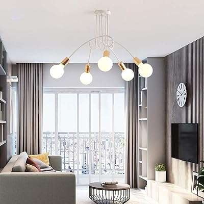Lustre spoutnik moderne besailer 5 lumières en laiton brossé plafonnier suspendu du milieu. Découvrez DIAYTAR COTE D'IVOIRE, votre partenaire pour des économies maximales ! Parcourez notre large assortiment d'articles discount, allant des accessoires de maison à l'électroménager dernier cri, en passant par l'informatique, la mode tendance et les gadgets ludiques.