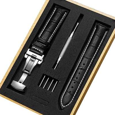 Bracelet de montre en cuir de remplacement pour hommes bouton à boucle. Cherchez-vous des produits de qualité à des prix abordables ? Ne cherchez plus ! DIAYTAR COTE D'IVOIRE  propose une sélection diversifiée de produits discount allant des articles ménagers aux produits high-tech, le tout à des prix défiant toute concurrence. N'attendez plus pour faire votre shopping malin.