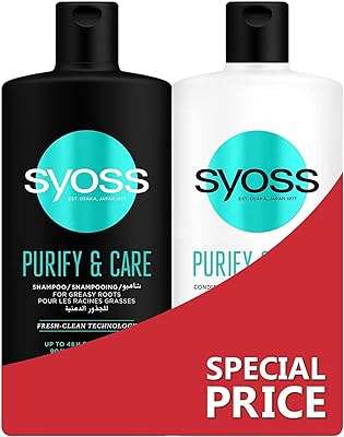 Shampoing et après shampooing syoss pure & care 500 ml + ml. DIAYTAR COTE D'IVOIRE  vous offre un large choix de produits discount, allant des appareils électroménagers dernier cri aux vêtements à la mode en passant par les gadgets les plus innovants. Faites vos achats en ligne en toute simplicité et bénéficiez de prix avantageux pour équiper votre maison avec style, sans vous ruiner.