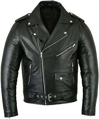 Bikers gear veste de moto brando pour hommes en cuir. DIAYTAR COTE D'IVOIRE  - votre source de bons plans pour tous vos besoins en matière de produits discount. Avec une gamme variée de linge de maison, d'appareils électroménagers, d'articles informatiques et bien plus encore, nous sommes votre guichet unique pour des économies substantielles. Faites vos achats en ligne en toute confiance et profitez des meilleurs prix sur le marché.