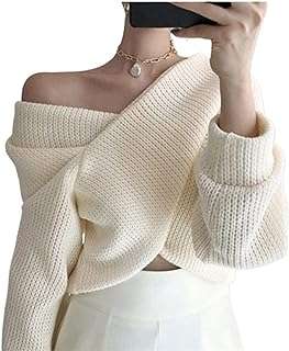 Pull en tricot filuno pull à col en v sexy épaules dénudées tricoté pour femmes. À la recherche de bonnes affaires ? DIAYTAR COTE D'IVOIRE  est là pour vous ! Notre boutique en ligne généraliste propose une variété de produits discount, allant des articles pour la maison à l'électroménager, en passant par l'informatique et la mode, ainsi que les gadgets indispensables à petits prix.