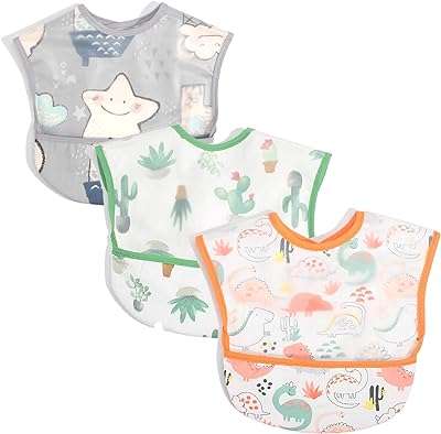 Paquet de 3 bavoirs imperméables pour bébé avec poche récupérateur de miettes lavables doux et réglables. Faites des économies intelligentes sur DIAYTAR COTE D'IVOIRE, votre boutique en ligne de confiance. Avec notre large sélection de produits discount, incluant la maison, l'électroménager, l'informatique et la mode, vous trouverez tout ce dont vous avez besoin à des prix défiant toute concurrence. Ne manquez pas nos offres promotionnelles et commandez en toute simplicité dès maintenant!