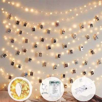 Guirlande lumineuse à pince photo 10 mètres 100 led 8 modes fonctionne sur piles. DIAYTAR COTE D'IVOIRE  - Votre source infaillible pour des achats discount en ligne. Explorez notre catalogue en constante évolution et découvrez des produits variés pour la maison, des appareils électroménagers essentiels, des gadgets sophistiqués et bien plus encore. Profitez de nos offres attractives et renouvelez votre intérieur, votre look et votre vie sans vous ruiner !