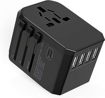 Adaptateur de voyage universel avec 4 ports usb superspeed port type