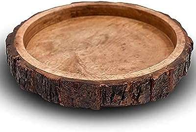 Plateau de service et de rangement en bois plateaux ronds en bois pour décoration. DIAYTAR COTE D'IVOIRE  - votre partenaire pour un shopping discount en ligne réussi. Parcourez notre assortiment complet de produits discount, incluant tout ce dont vous avez besoin pour la maison, l'électroménager, l'informatique, la mode et les gadgets. Profitez de nos prix avantageux et faites des économies sur vos achats en ligne, sans compromis sur la qualité.