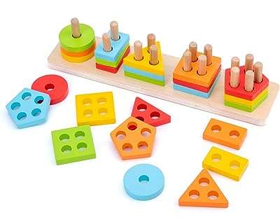 Wood city jeu d'empilage et de tri en bois jouets formes pour les tout petits. DIAYTAR COTE D'IVOIRE  - Votre fournisseur en ligne pour des produits de qualité à des prix discount. Explorez notre boutique en ligne pour trouver des offres incroyables sur des articles allant des accessoires de mode aux appareils électroniques, en passant par les produits de jardinage et les jouets pour enfants.