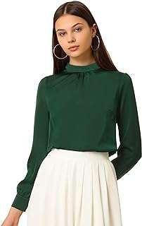 Chemisier en satin à manches bouffantes et col montant pour femme. DIAYTAR COTE D'IVOIRE, votre destination en ligne pour des produits discount de première qualité. Découvrez notre sélection variée et abordable, allant de la maison à l'électroménager, de l'informatique à la mode et aux gadgets, et réalisez des économies substantielles. Peu importe vos besoins, nous avons tout ce qu'il vous faut à des prix compétitifs. Ne manquez pas nos offres spéciales et profitez d'un shopping en ligne facile et économique.
