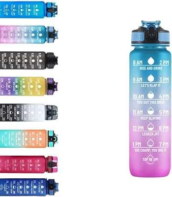Grande bouteille d'eau de sport tritan de 1 l avec marqueurs de temps étanche pour enfants. DIAYTAR COTE D'IVOIRE, la boutique en ligne où vous trouverez tout ce dont vous avez besoin à petit prix ! Profitez de notre sélection discount de produits pour la maison, l'électroménager, l'informatique, la mode et les gadgets, sans pour autant compromettre la qualité. Faites de bonnes affaires tout en profitant d'une expérience de shopping pratique et sécurisée.