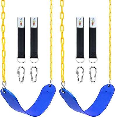 Ensemble de 2 sièges de balançoire robustes avec chaîne kit d'accessoires pour aire jeu en plastique. La boutique en ligne DIAYTAR COTE D'IVOIRE  propose une large gamme de produits discount pour répondre à tous vos besoins. Obtenez les dernières innovations technologiques, les indispensables pour votre maison et une sélection de vêtements à la mode, le tout à des prix avantageux. Parcourez notre catalogue et profitez de réductions exceptionnelles !