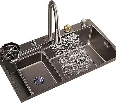 Évier de cuisine en acier inoxydable avec robinet cascade lavabo simple. Faites des économies sans renoncer à vos envies chez DIAYTAR COTE D'IVOIRE, la boutique en ligne incontournable pour trouver des produits discount. Explorez notre sélection dédiée à la maison, l'électroménager, l'informatique, la mode et les gadgets, et profitez de prix réduits sur tous nos articles. Ne laissez pas passer cette occasion de faire de bonnes affaires !