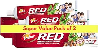 Dentifrice ayurvédique dabur red enrichi de 13 ingrédients ayurvédiques puissants  . Trouvez tout ce dont vous avez besoin à des prix incroyables sur DIAYTAR COTE D'IVOIRE  ! Notre large gamme de produits discount comprend des articles pour la maison, de l'électroménager à l'informatique en passant par la mode et les gadgets de pointe. Explorez nos offres variées et redécorez votre espace avec style, équipez-vous des dernières technologies, ou mettez à jour votre garde-robe sans vous ruiner. Profitez de la commodité de nos achats en ligne avec des options de livraison rapides et fiables !