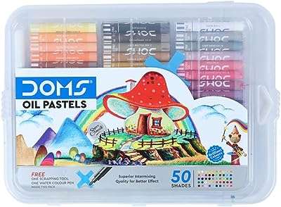 Ensemble de pastels à l'huile doms 50 nuances en plastique