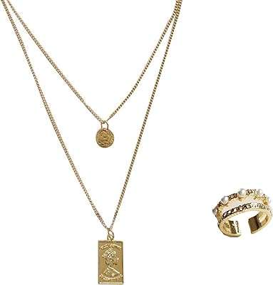 Collier long multicouche avec lot de bagues collier pendentif plaqué or. Explorez DIAYTAR COTE D'IVOIRE, la boutique en ligne généraliste idéale pour les amateurs de bonnes affaires. Que vous soyez à la recherche d'appareils électroménagers, de produits informatiques ou de vêtements à la mode, notre sélection variée et notre politique de prix discount vous combleront.