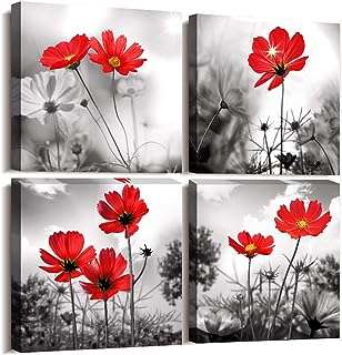 4 pièces hidecorart design de salon moderne noir blanc plantes fleur rouge peinture sur toile. DIAYTAR COTE D'IVOIRE, votre destination shopping en ligne inégalée. Avec une variété étendue de produits discount pour la maison, l'électroménager, l'informatique, la mode et les gadgets, vous pouvez vous attendre à des offres exceptionnelles et à des économies considérables, tout en bénéficiant d'une expérience de shopping pratique et personnalisée.