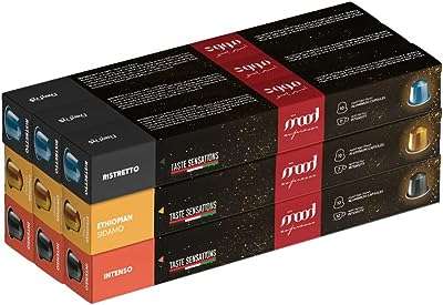 Capsules de café mode espresso 90 capsules 3 saveurs intenso. Privilégiez le style sans vous ruiner avec DIAYTAR COTE D'IVOIRE . Notre boutique en ligne propose une sélection de produits mode et gadgets à des prix défiant toute concurrence. Vous trouverez chez nous les tendances du moment à des tarifs abordables. Profitez de cette opportunité et faites-vous plaisir sans vous ruiner.