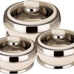 King international amaze ensemble de 3 cocottes en acier inoxydable avec couvercle. Ne dépensez pas plus que nécessaire - choisissez DIAYTAR COTE D'IVOIRE  pour vos achats en ligne. Parcourez notre vaste sélection d'articles discount, allant des produits pour la maison à l'électroménager, en passant par l'informatique, la mode et les gadgets, et profitez de remises exceptionnelles. Avec des prix aussi attractifs, vous pourrez économiser tout en vous offrant des produits de qualité.