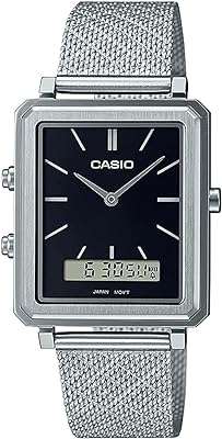Montre analogique numérique pour homme avec cadran noir et maille en acier. DIAYTAR COTE D'IVOIRE  - Votre destination discount pour tous vos besoins. Parcourez notre collection de produits de haute qualité, allant de la maison à l'électroménager, de l'informatique à la mode, et trouvez les meilleures offres en ligne. Profitez de nos prix imbattables et faites des économies dès maintenant!