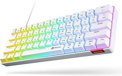 Clavier de jeu mécanique clavier filaire ultra mini pation à 61 touches avec commutateurs. À la recherche de bonnes affaires ? DIAYTAR COTE D'IVOIRE  est là pour vous aider ! Découvrez notre boutique en ligne remplie de produits discount, des dernières tendances en mode aux gadgets les plus recherchés. Ne manquez pas nos prix imbattables !