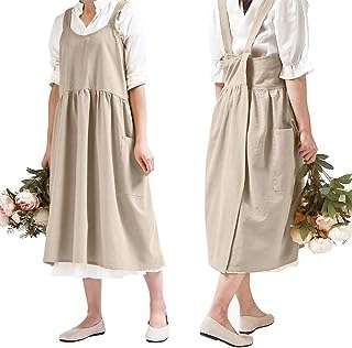 Tablier en coton et lin pour femme dos croisé sans nœud à la taille. À la recherche de bonnes affaires ? DIAYTAR COTE D'IVOIRE  est là pour vous ! Notre boutique en ligne généraliste propose une variété de produits discount, allant des articles pour la maison à l'électroménager, en passant par l'informatique et la mode, ainsi que les gadgets indispensables à petits prix.