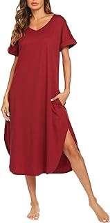 Chemise de nuit longue pour femme avec poches col en v. DIAYTAR COTE D'IVOIRE  : la référence en matière d'achats discount en ligne ! Découvrez notre large sélection de produits à des prix imbattables, de la maison à l'électroménager, en passant par l'informatique et la mode. Grâce à nos offres exclusives, faites-vous plaisir sans vous ruiner et profitez d'une qualité inégalée !