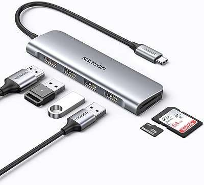 Adaptateur multiport usb c vers hdmi ugreen usb c avec emplacement pour lecteur de carte. Vous cherchez à faire des économies sans sacrifier la qualité ? Faites confiance à DIAYTAR COTE D'IVOIRE, votre boutique en ligne où vous trouverez une large sélection d'articles discount pour tous les goûts. Profitez de nos prix compétitifs sur des produits allant de la maison à l'électroménager, en passant par l'informatique et la mode.