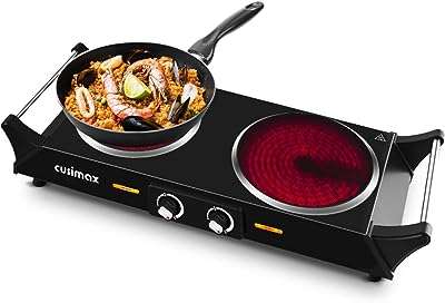 Plaque chauffante cusimax cuisinière électrique en céramique à double infrarouge 2100 w pour la cuisson. DIAYTAR COTE D'IVOIRE, votre allié pour des achats malins et économiques. Plongez dans notre boutique en ligne remplie de produits discount, allant de l'électroménager à l'informatique, en passant par la mode et les gadgets, et découvrez une manière révolutionnaire de faire des emplettes en ligne. Bénéficiez de tarifs imbattables sans compromis sur la qualité et assurez-vous de trouver de véritables trésors à des prix défiants toute concurrence.